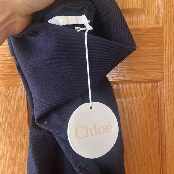 Chloe long knit navy skirt size S - Picture 7 of 8